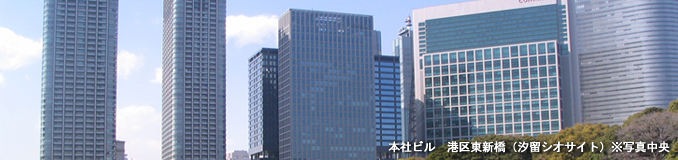 本社ビル 港区東新橋(汐留シオサイト)※写真中央