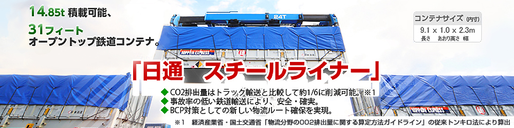 14.85t積載可能、31フィートオープントップ鉄道コンテナ