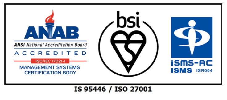 ISO27001認証取得（セキュリティセンター）　ロゴ