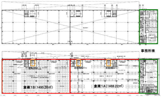 倉庫平面図-1（倉庫1F）