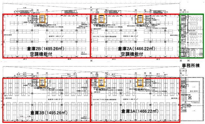 倉庫平面図-2(倉庫2F、3F部分）