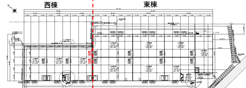 倉庫棟インフォメーション：東棟