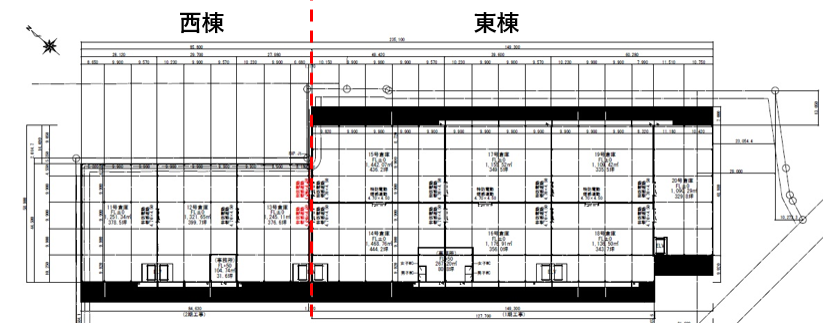 倉庫棟インフォメーション：西棟