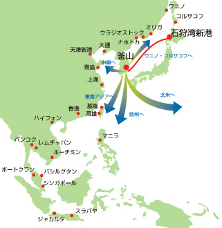 外航定期コンテナ経路