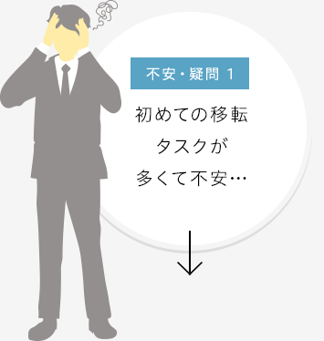 不安・疑問1　初めての移転　タスクが多くて不安…