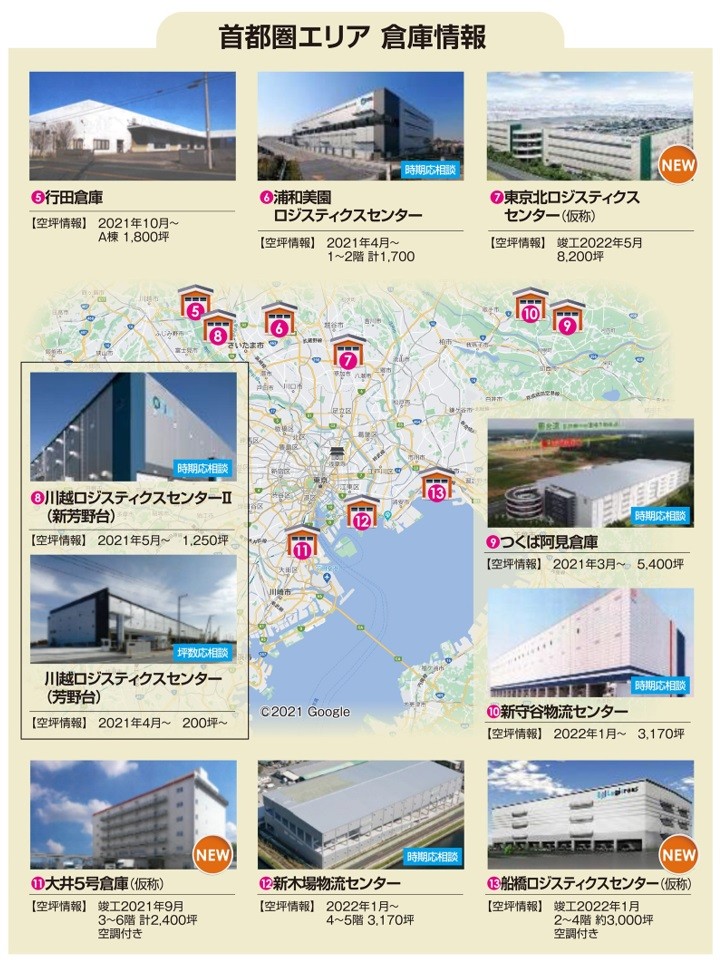 首都圏倉庫情報